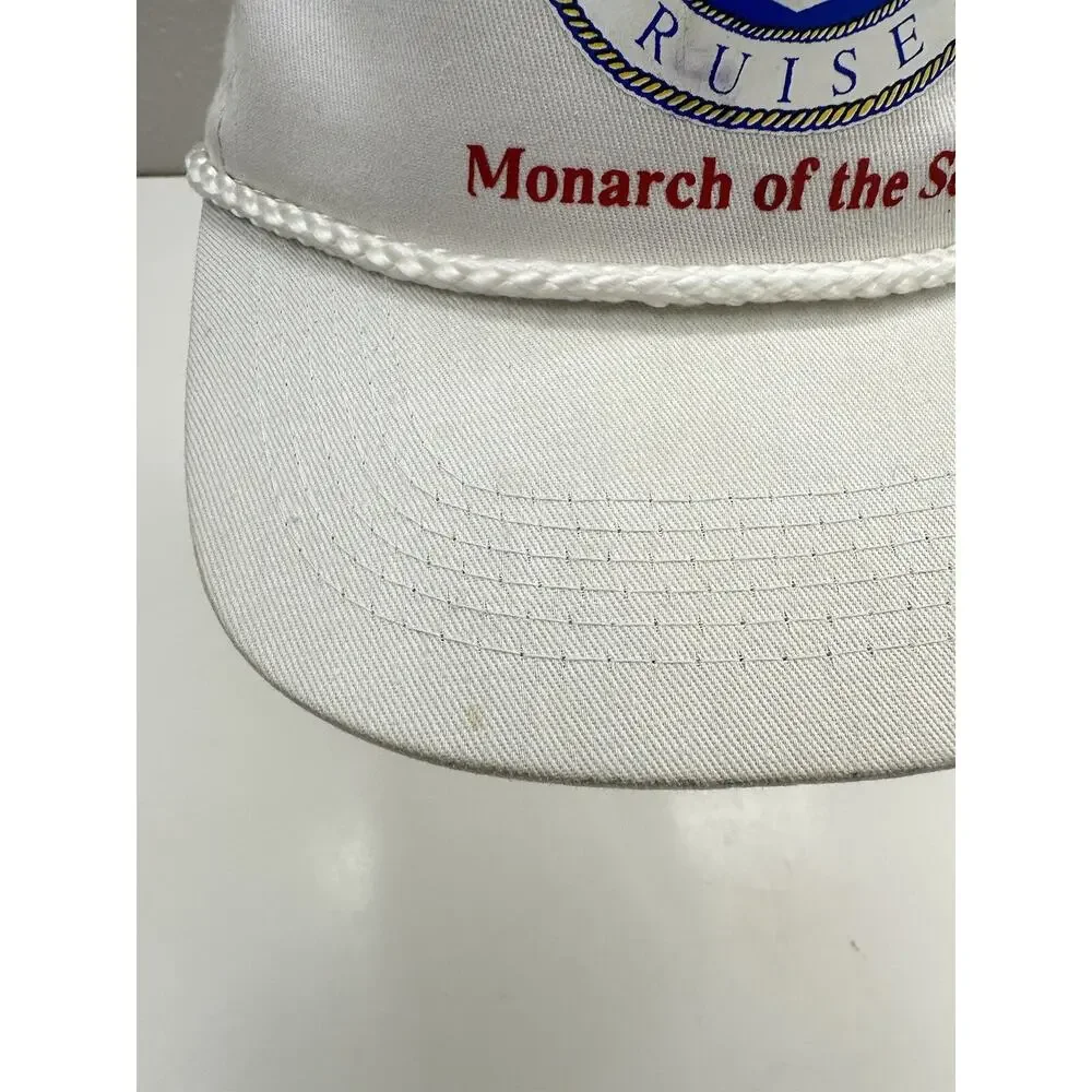 Triangle Headwear Snapback Hat Royal Caribbean Cruises Monarch of the Seas White